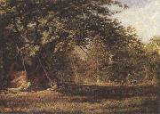 Alfred wilson cox The Woodmans'Bower,Birkland,Sherwood Forest (mk37) china oil painting reproduction